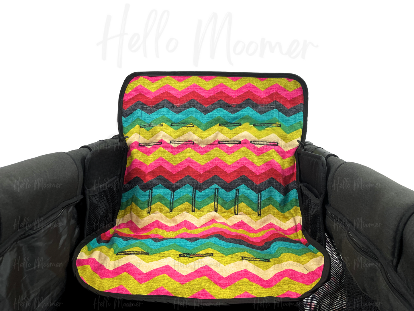 RTS Vibrant Zigzag Brushed Canvas Quilted Stroller Wagon Seat Cover