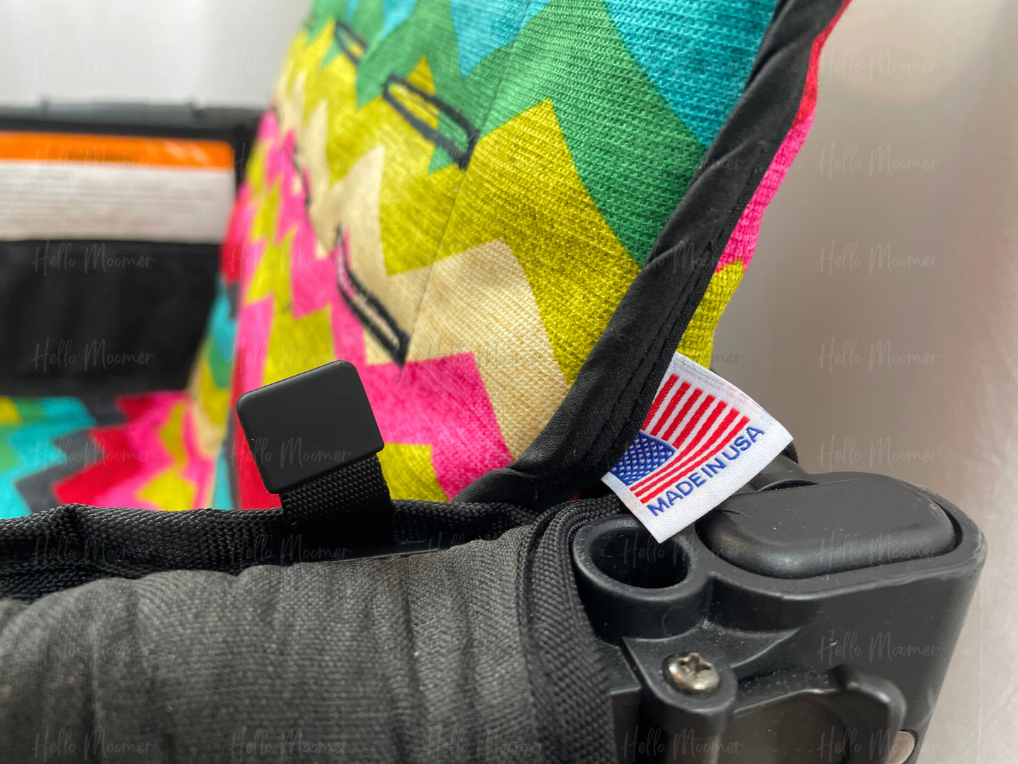 RTS Vibrant Zigzag Brushed Canvas Quilted Stroller Wagon Seat Cover