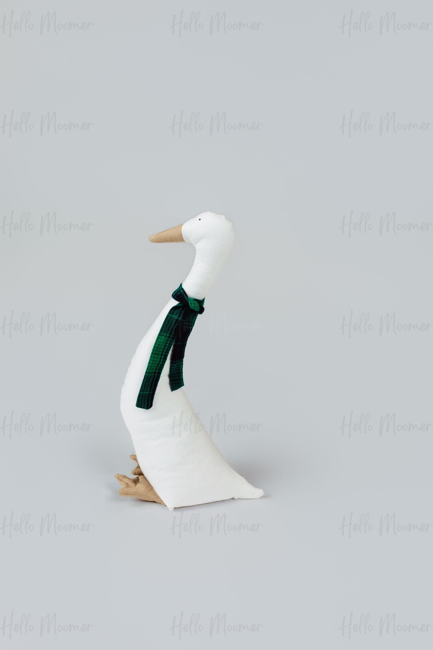 Handmade Heirloom Goose β Velvet Bow or Plaid Scarf