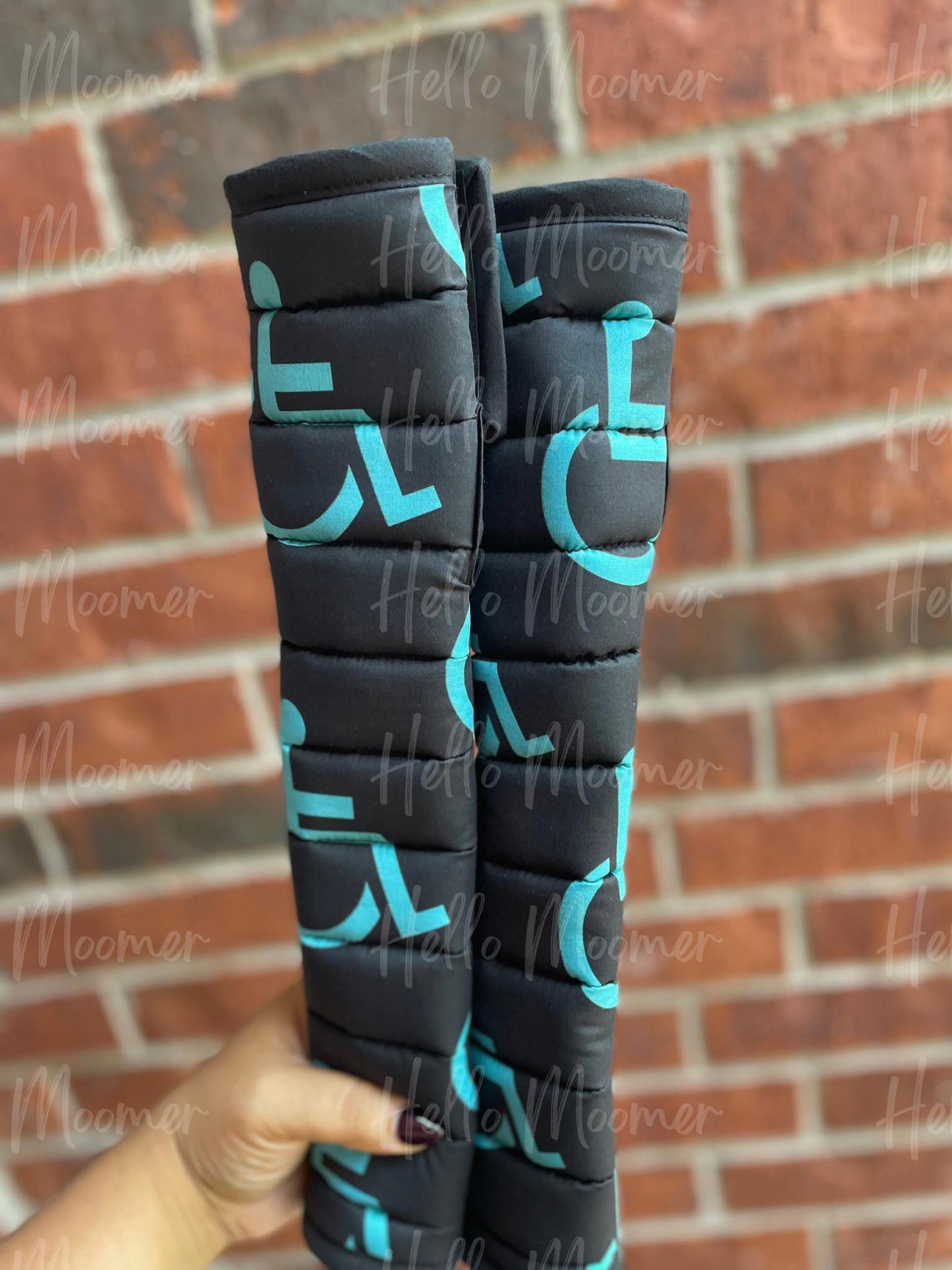 RTS Set of Four (4) Teal Wheelchair Anti-Scuff Stroller Wagon Bumper Covers
