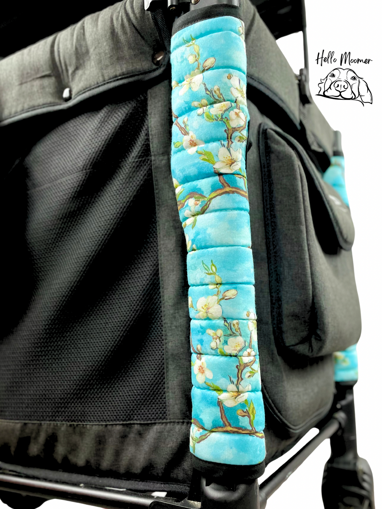 RTS Set of Four (4) Cherry Blossom Anti-Scuff Stroller Wagon Bumper Covers