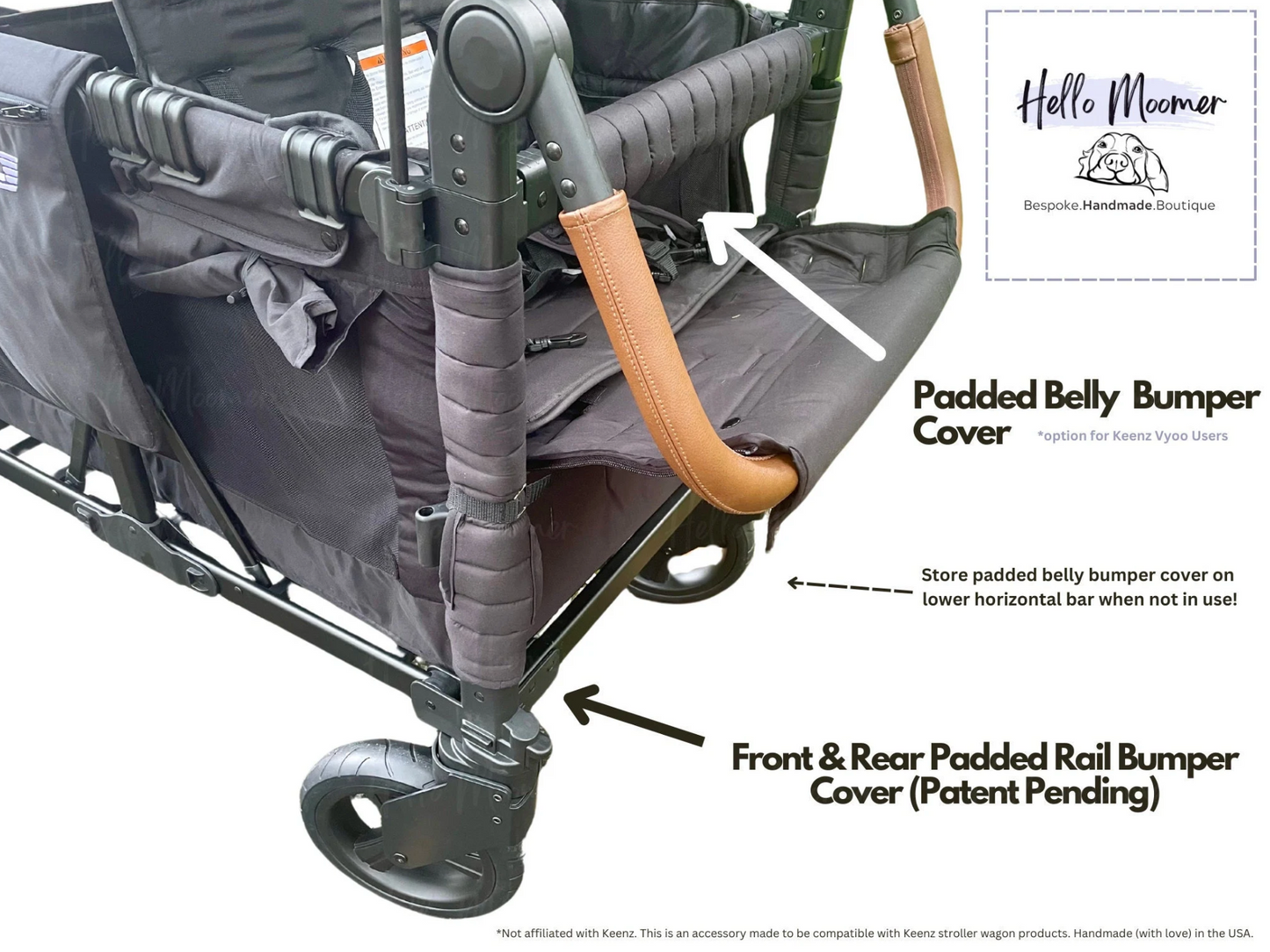 Keenz Compatible Anti-Scuff Padded Rail Bumper Cover (Patent Pending)