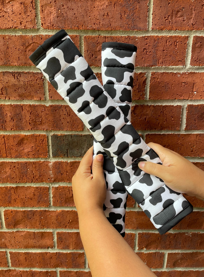 RTS Set of Four (4) Cow Print Anti-Scuff Stroller Wagon Bumper Covers