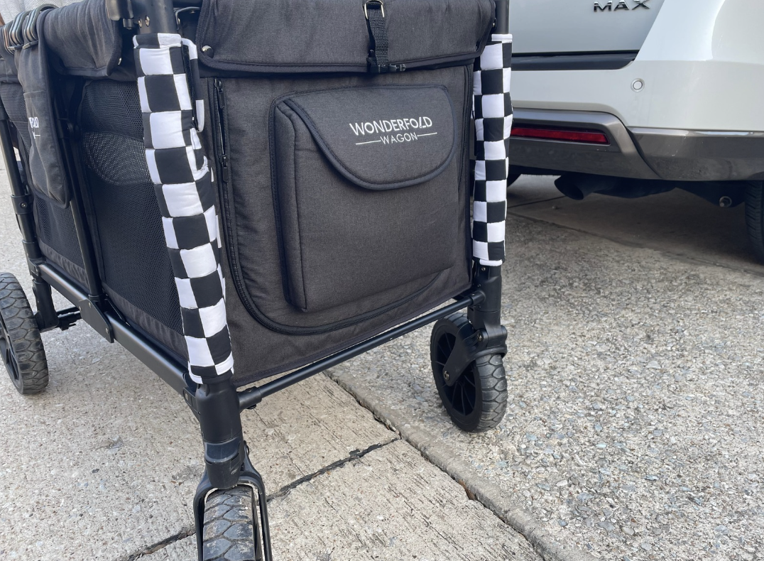 RTS Set of Four (4) Checkered Anti-Scuff Stroller Wagon Bumper Covers