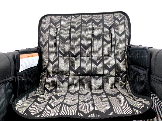 RTS Stroller Wagon Seat Cover – Black & White Chevron